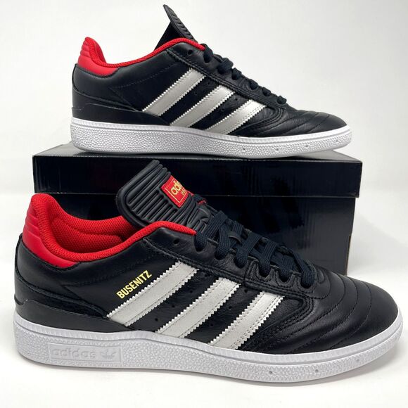 Adidas Busenitz Skate Shoes Mens 7.5 Black Metallic Red‎ Samba Soccer IF4620 New - Picture 2 of 7